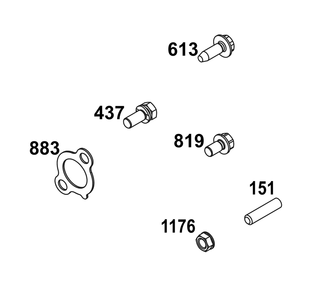Exhaust Group Diagram and Parts List for 305447-0629-B5 200000 - 399999 Briggs and Stratton Engine